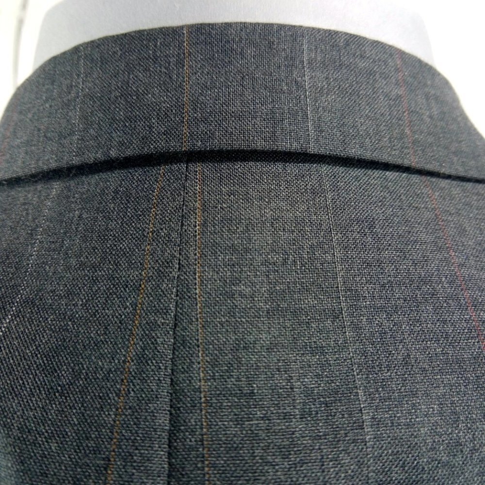Evan Picone 41R 2 Button Double Breasted Dk Gray Striped Suit Blazer Sport Coat - Picture 5 of 8